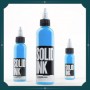 sky blue / solid ink